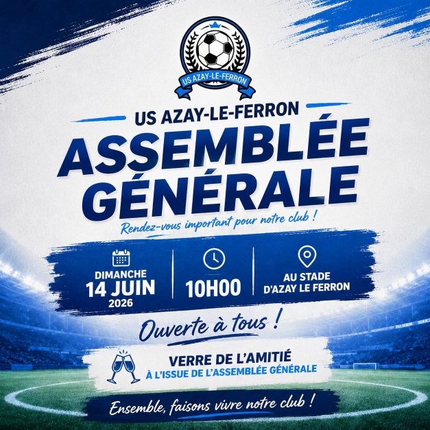 Nous vous attendons nombreux Dimanche 14 Juin 2026 à 10 H au stade.
